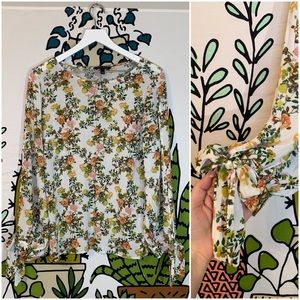 BR Floral Bishop Sleeve Blouse